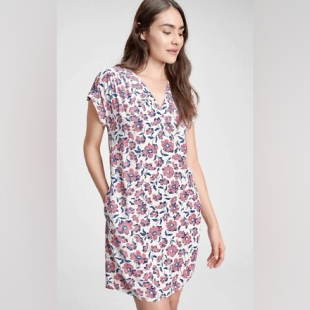 GAP V-Neck Dolman Tunic Shift Floral Dress